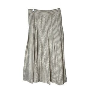 Max Studio Taupe Striped Maxi Skirt